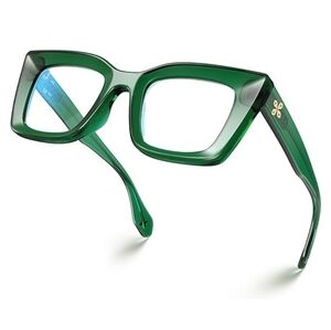 Cat Eye Blue Light Blocking Glasses Anti Computer Glare Green Eyeglasses